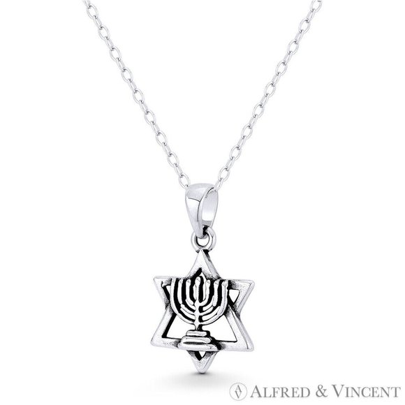 Alfred & Vincent Jewelry Star Of David Menorah 7candle Lampstand